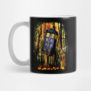 Halloween captured Blue Phone box Mug